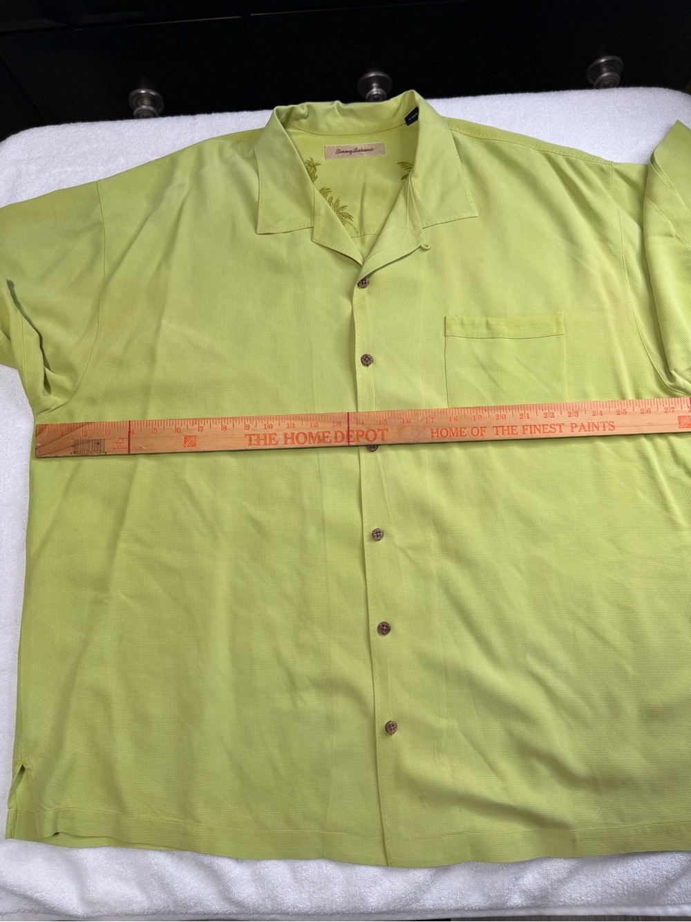 Tommy Bahama Bright Lime Green Short-Sleeve Shirt. Size XXL